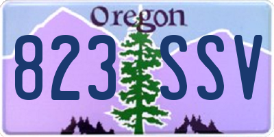OR license plate 823SSV