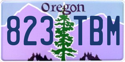 OR license plate 823TBM