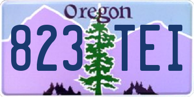 OR license plate 823TEI