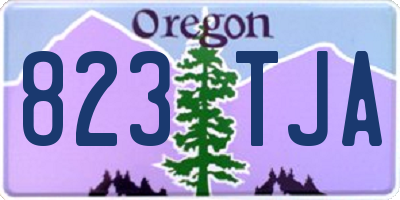 OR license plate 823TJA