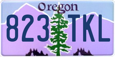 OR license plate 823TKL
