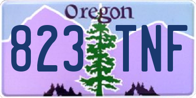 OR license plate 823TNF