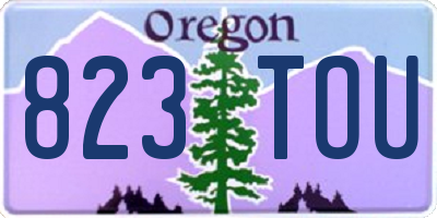 OR license plate 823TOU