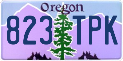 OR license plate 823TPK