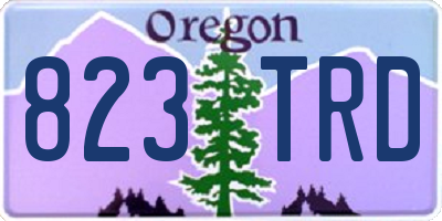 OR license plate 823TRD