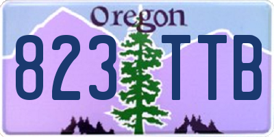 OR license plate 823TTB