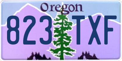 OR license plate 823TXF