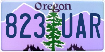 OR license plate 823UAR