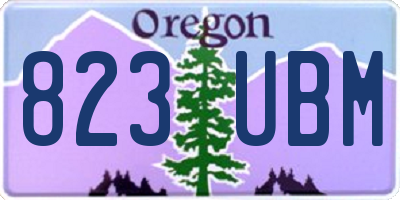OR license plate 823UBM