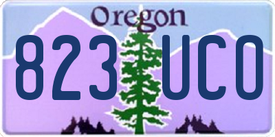 OR license plate 823UCO