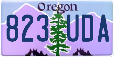 OR license plate 823UDA