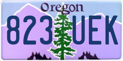 OR license plate 823UEK