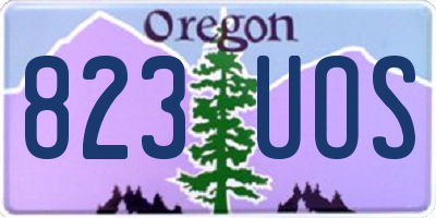 OR license plate 823UOS