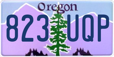 OR license plate 823UQP