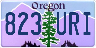 OR license plate 823URI