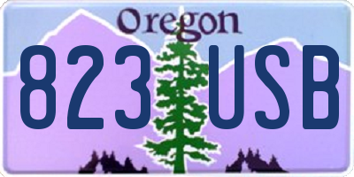 OR license plate 823USB