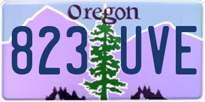 OR license plate 823UVE