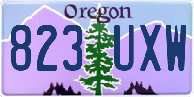 OR license plate 823UXW