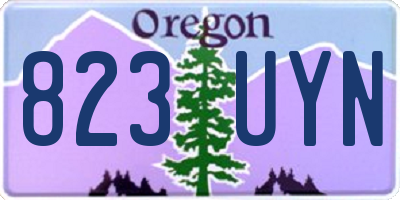 OR license plate 823UYN