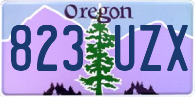 OR license plate 823UZX