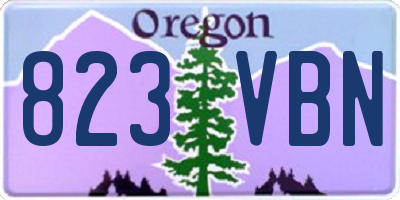 OR license plate 823VBN
