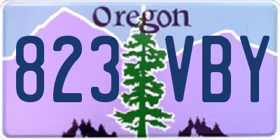OR license plate 823VBY