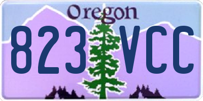 OR license plate 823VCC