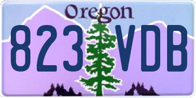 OR license plate 823VDB