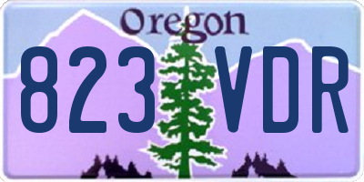 OR license plate 823VDR