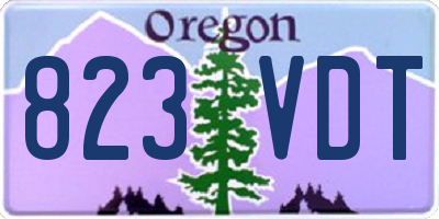 OR license plate 823VDT