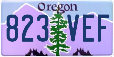 OR license plate 823VEF