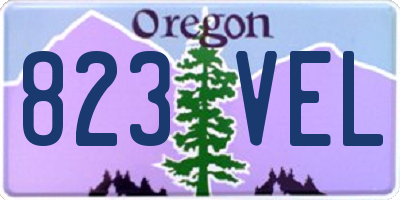OR license plate 823VEL