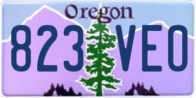 OR license plate 823VEO