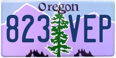 OR license plate 823VEP