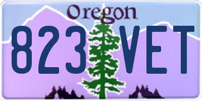 OR license plate 823VET