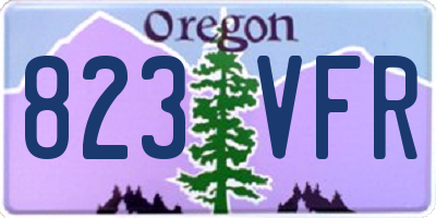 OR license plate 823VFR