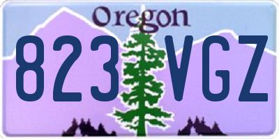 OR license plate 823VGZ