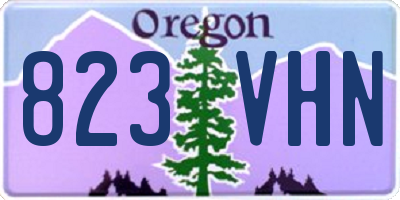 OR license plate 823VHN