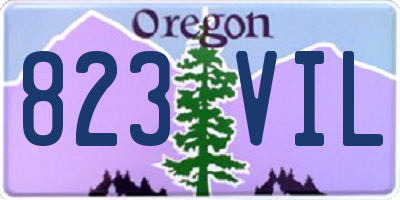 OR license plate 823VIL