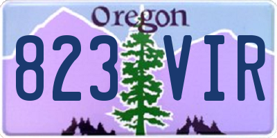 OR license plate 823VIR