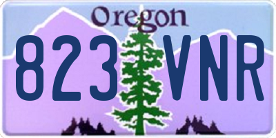 OR license plate 823VNR