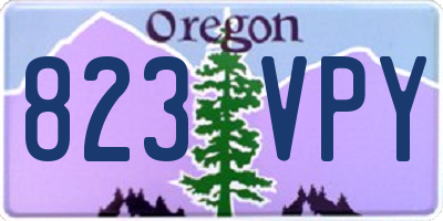 OR license plate 823VPY