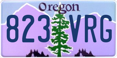 OR license plate 823VRG