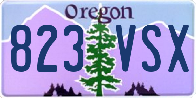 OR license plate 823VSX