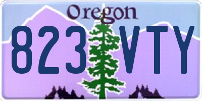 OR license plate 823VTY