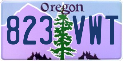 OR license plate 823VWT