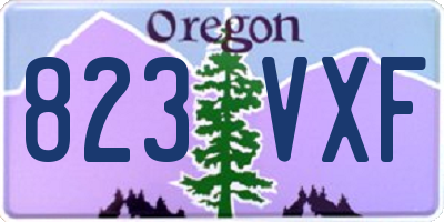 OR license plate 823VXF