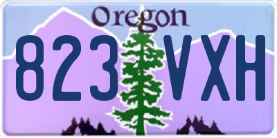 OR license plate 823VXH