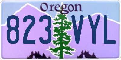 OR license plate 823VYL
