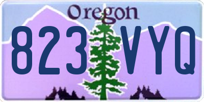 OR license plate 823VYQ